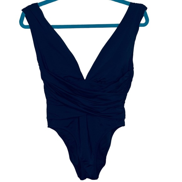 Trina Turk Wrap Front One Piece Swimsuit, NWT, black - Picture 3 of 12